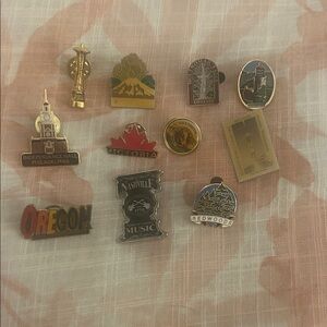 Assorted Souvenir Pins Collection